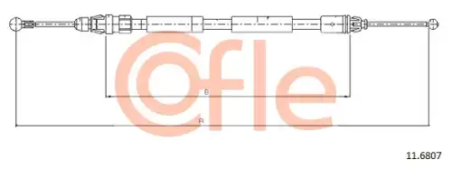 Трос ручного тормоза COFLE 92.11.6807