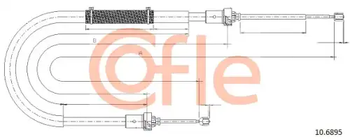 Трос ручного тормоза COFLE 92.10.6895