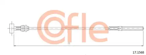 Трос ручного тормоза COFLE 92.17.1568