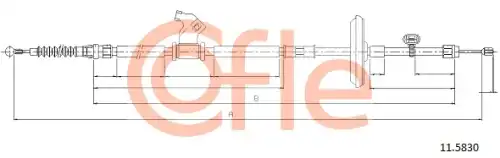 Трос ручного тормоза COFLE 92.11.5830