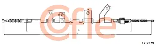 Трос ручного тормоза COFLE 92172279