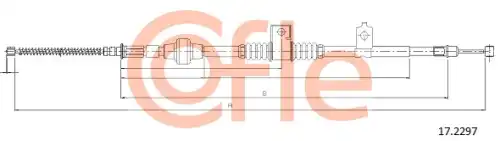 Трос ручного тормоза COFLE 92172297