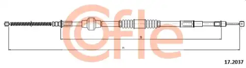 Трос ручного тормоза COFLE 92172037