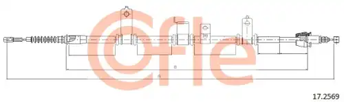 Трос ручного тормоза COFLE 92.17.2569