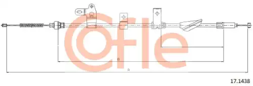 Трос ручного тормоза COFLE 92.17.1438