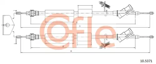 Трос ручного тормоза COFLE 92.10.5371
