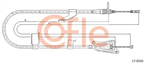 Трос ручного тормоза COFLE 92170335
