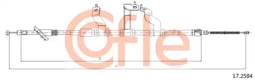 Трос ручного тормоза COFLE 92.17.2584