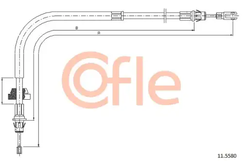 Трос ручного тормоза COFLE 92115580