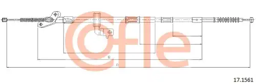 Трос ручного тормоза COFLE 92.17.1561