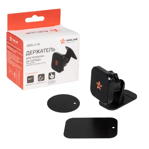 держатель для телефона! на торпедо магнитный на двухст. скотче AMS-U-16 AIRLINE