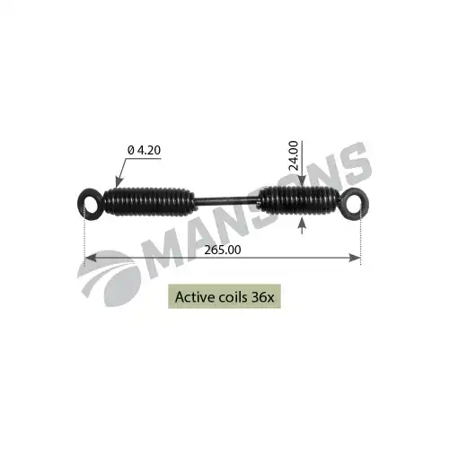 Пружины барабанных тормозных колодок MANSONS 300.080