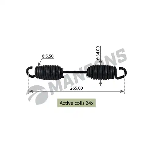 Пружины барабанных тормозных колодок MANSONS SPR0013