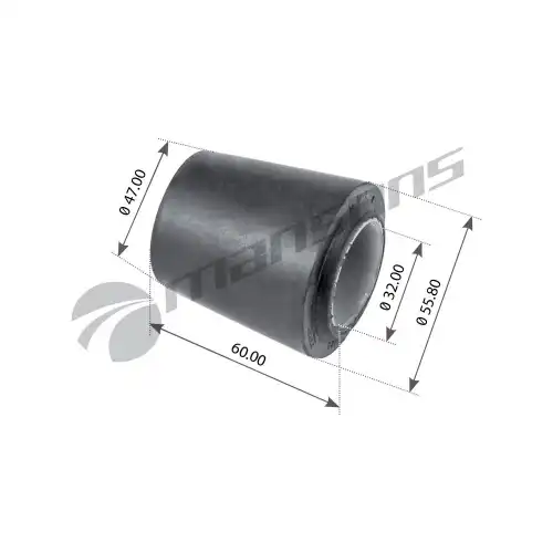 сайлентблок балансира !d32xd55,6x60mm Fruehauf TRB6300 MANSONS