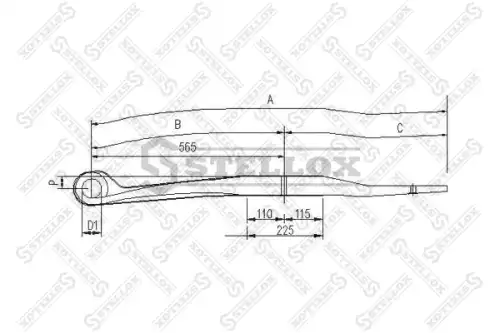 Рессора подвески STELLOX 84-55681-SX