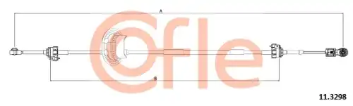 Трос коробки переключения передач (КПП) COFLE 92.11.3298