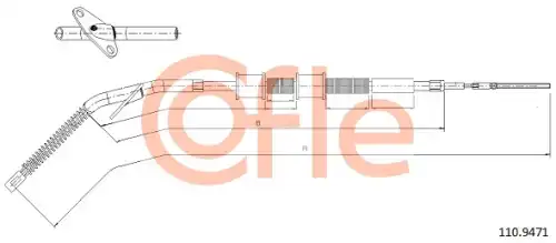 Трос ручного тормоза COFLE 92.10.9471