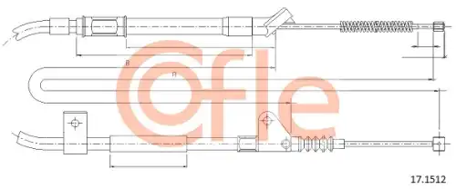 Трос ручного тормоза COFLE 92.17.1512