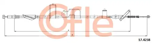 Трос ручного тормоза COFLE 92.17.4238