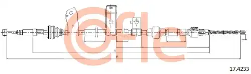 Трос ручного тормоза COFLE 92.17.4233