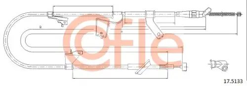 Трос ручного тормоза COFLE 92.17.5133