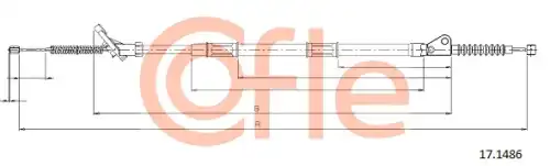 Трос ручного тормоза COFLE 92.17.1486