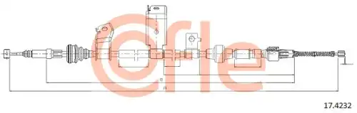 Трос ручного тормоза COFLE 92.17.4232