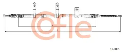 Трос ручного тормоза COFLE 92.17.6031