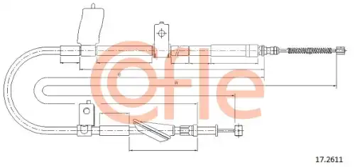 Трос ручного тормоза COFLE 92.17.2611