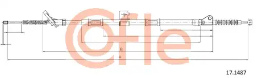 Трос ручного тормоза COFLE 92.17.1487