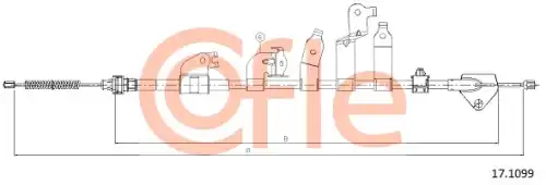 Трос ручного тормоза COFLE 92.17.1099