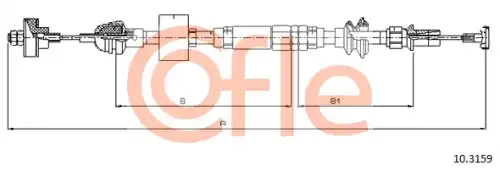 Трос сцепления COFLE 92.10.3159