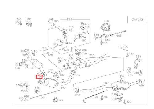 Хомут глушителя MB 202 490 08 41