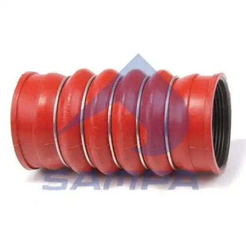 патрубок интеркулера !силиконовый черно-красн d=85мм L=200мм 5колец MB 100.390 SAMPA