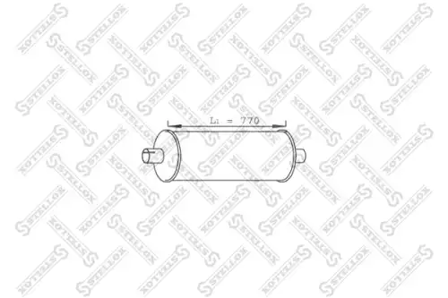глушитель !задний L=750 Iveco Tector 82-03061-SX STELLOX