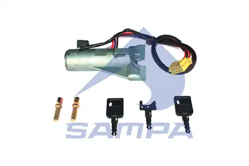 замок зажигания! в сборе, с ключом DAF, RVI, Volvo 077.067 SAMPA