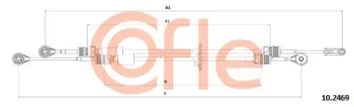 Трос коробки переключения передач (КПП) COFLE 92.10.2469
