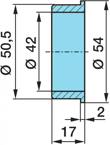 втулка пальца рессоры !42х54/50x17 BPW 03.113.04.11.0