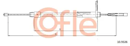 Трос ручного тормоза COFLE 92.10.9326