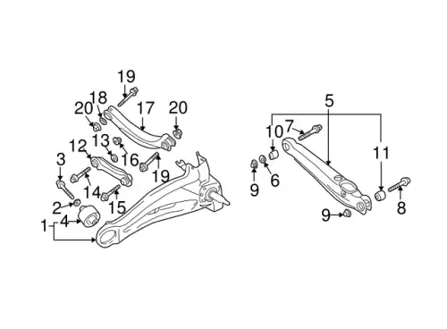 сайлентблок рычага заднего передний! Mitsubishi Lancer 1.3-2.0i 03-13 4120A001