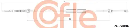 Трос коробки переключения передач (КПП) COFLE 92.2CB.VK016