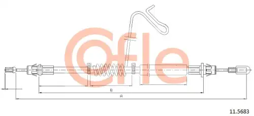 Трос ручного тормоза COFLE 92.11.5683