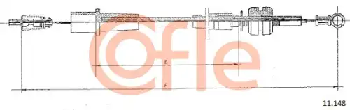 Трос газа для автомобиля COFLE 92.11.148