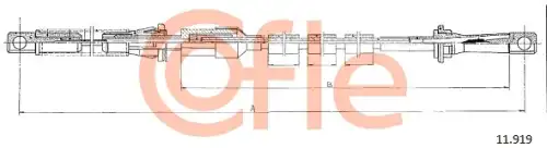Трос газа для автомобиля COFLE 92.11.919
