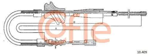 Трос ручного тормоза COFLE 92.10.409