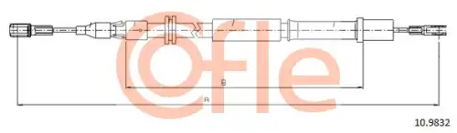 Трос ручного тормоза COFLE 92.10.9832