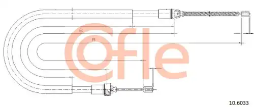 Трос ручного тормоза COFLE 92.10.6033