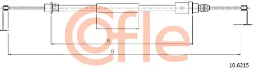 Трос ручного тормоза COFLE 92.10.6215