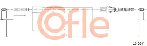 Трос ручного тормоза COFLE 92.10.6044