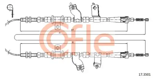 Трос ручного тормоза COFLE 92.17.3501